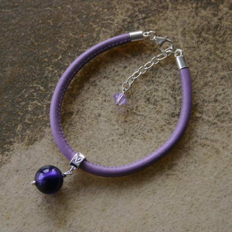 26899 Lilac + Purple Bead with Extention Chain A