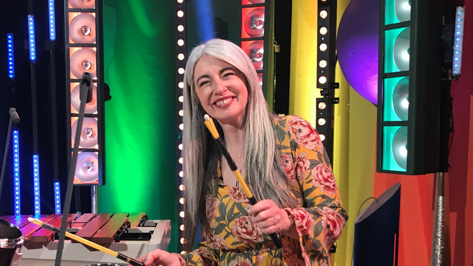 Evelyn Glennie performing for BBC Bring The Noise Campaign