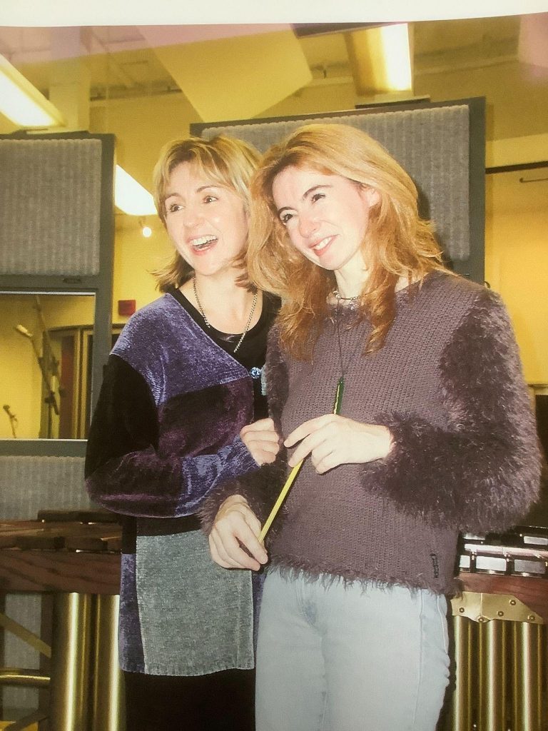 Lesley Garrett and Evelyn Glennie, stood side by side