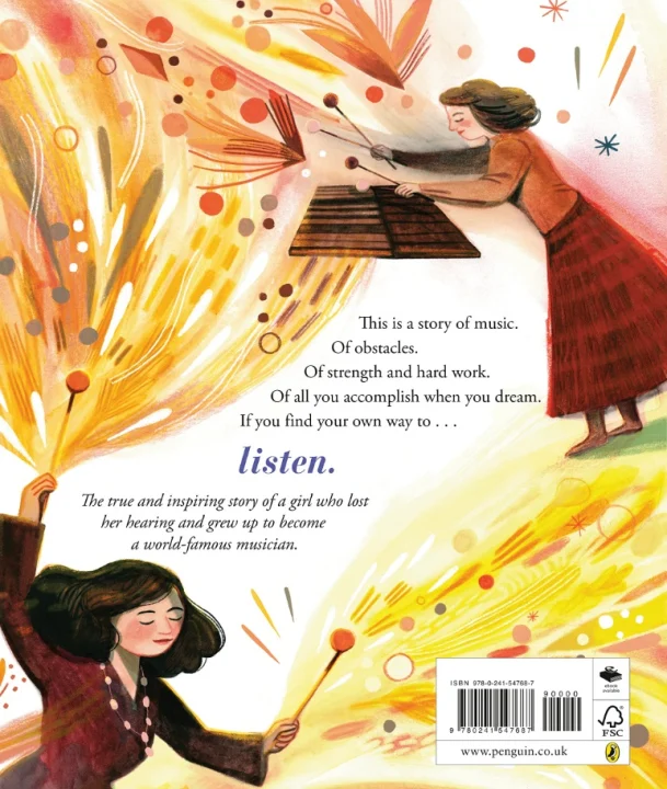 Listen: How Evelyn Glennie, a Deaf Girl, Changed Percussion - back cover